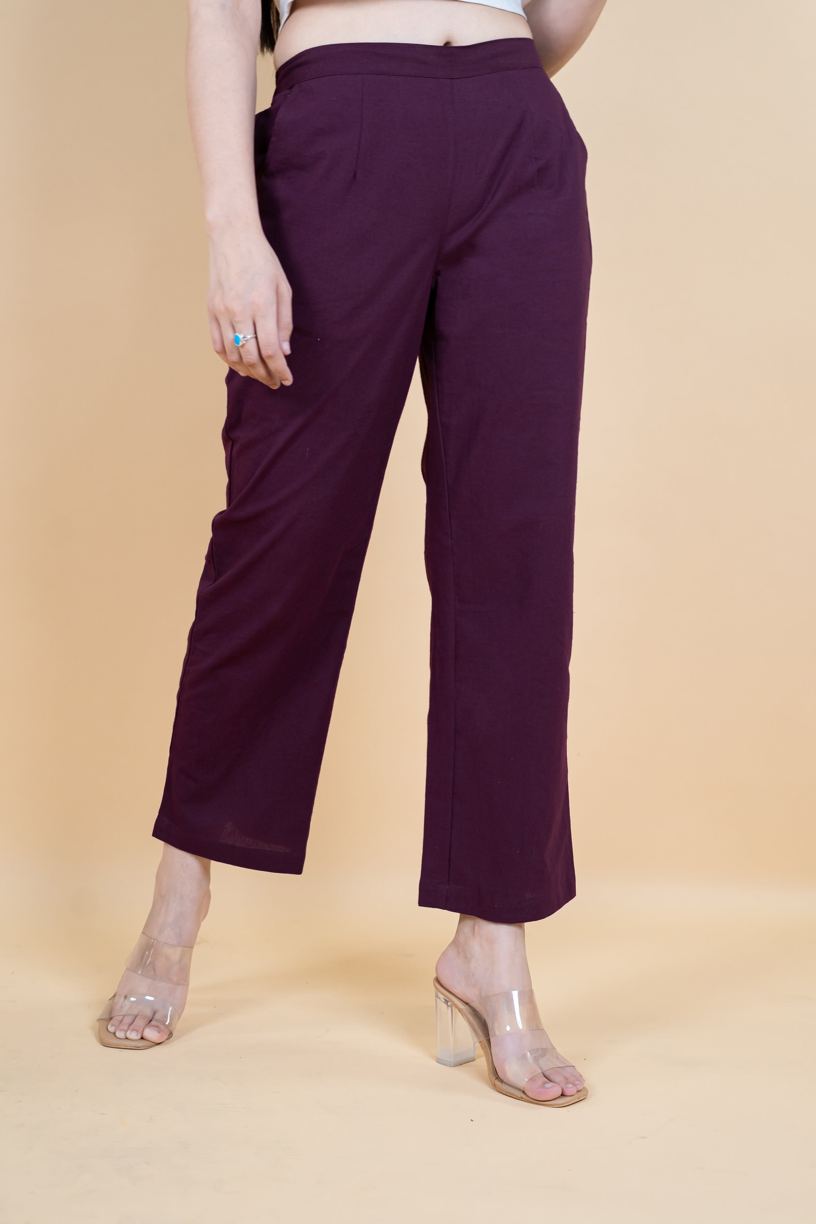 Women Cotton Wide Leg Pants