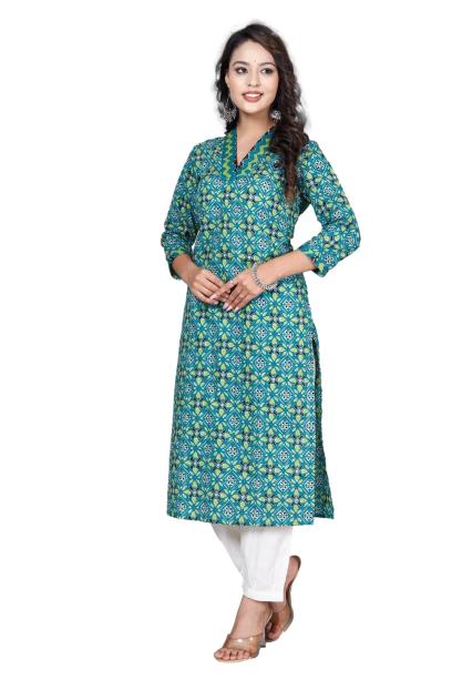 Elegant Printed Jaipuri Cotton Kurti