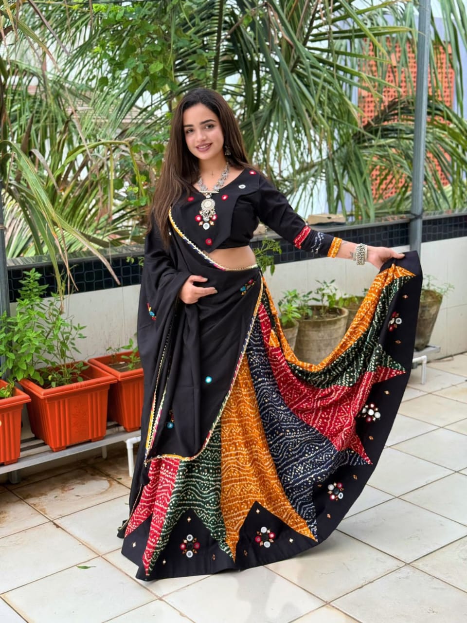 Navratri Collection Design Ras Garba Lehnga - Free Size